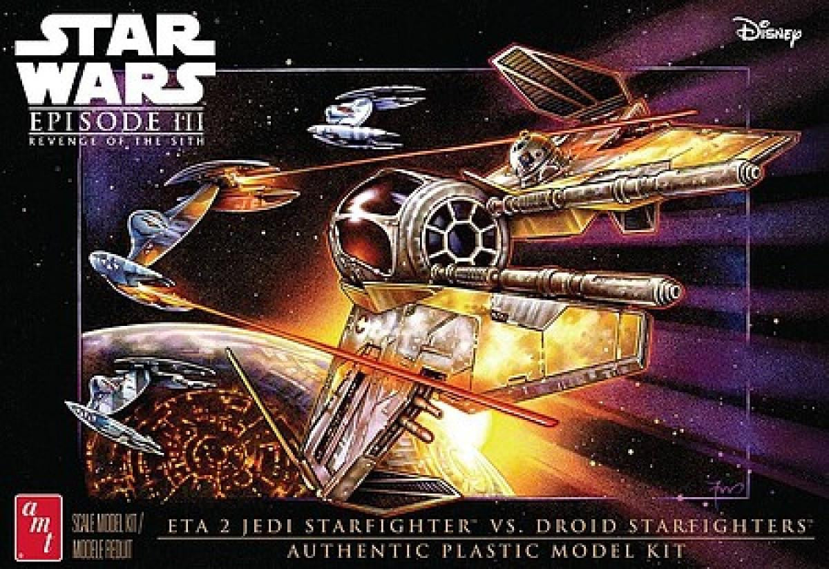 AMT 1/48 Star Wars Jedi Starfighter vs Droid Fighter 1436